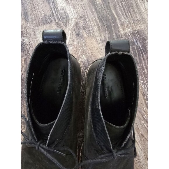 Men\'s COLE HAAN \'Colton\' Black Leather Chukka Boots Size US 10.5 - M